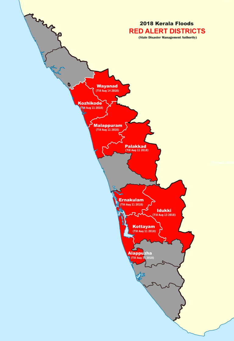 2018 Kerala Floods Red Alert Districts.png