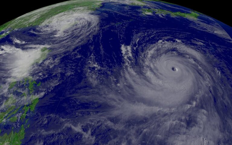 Super Typhoon Chaba churns away in the western Pacific Ocean while Typhoon Aere passes over Taiwan (2268-314).jpg