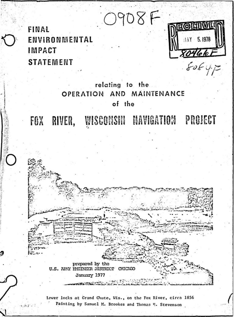 Final environmental impact statement relating to the operation and maintenance of the Fox River, Wisconsin navigation project - USACE-p16021coll7-19076.pdf