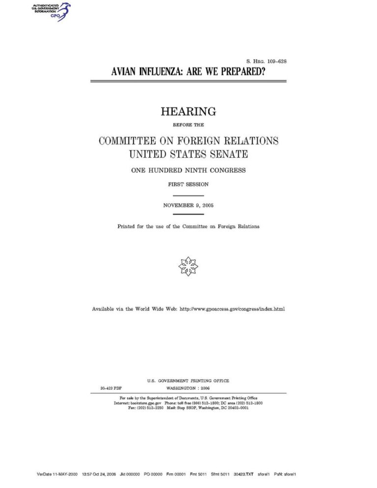 AVIAN INFLUENZA- ARE WE PREPARED? (IA gov.gpo.fdsys.CHRG-109shrg30423).pdf